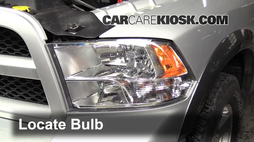 2012 Ram 1500 SLT 5.7L V8 Crew Cab Pickup Lights Headlight (replace bulb)